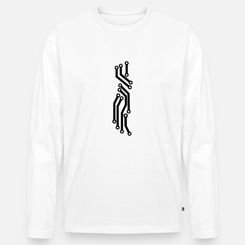 pcb - Männer Premium Bio Langarmshirt - Weiß