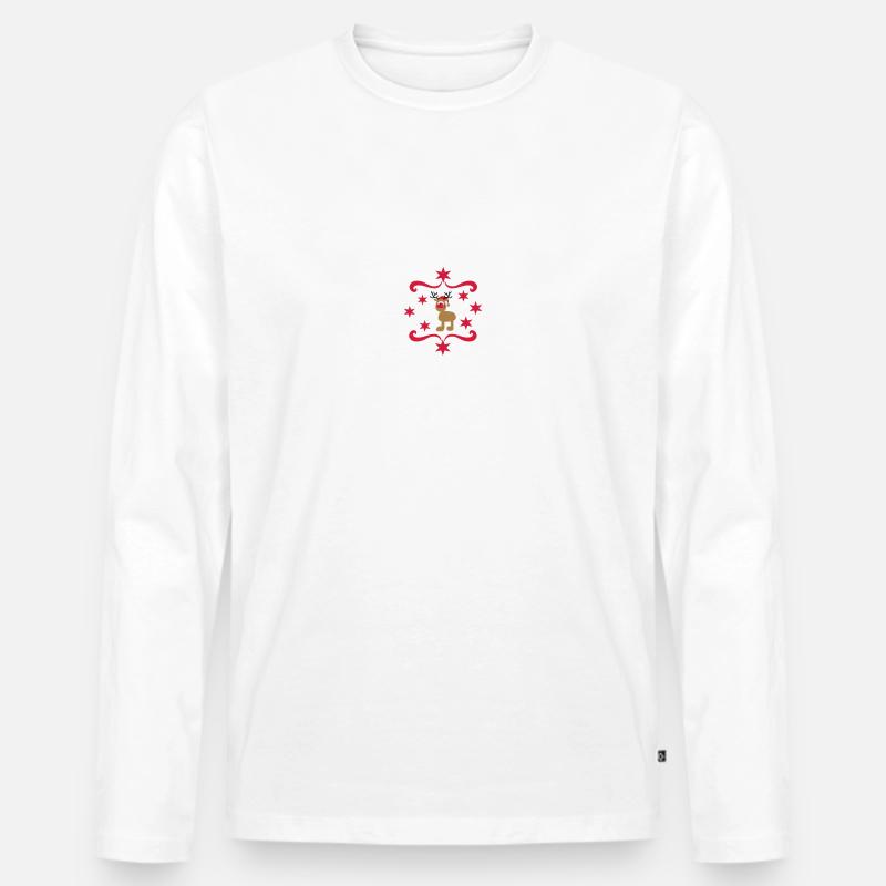 weihnachten - Männer Premium Bio Langarmshirt - Weiß