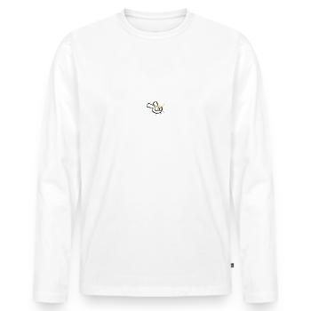 fly - Men's Premium Organic Long Sleeve Shirt - white - Front - Nico (187cm)