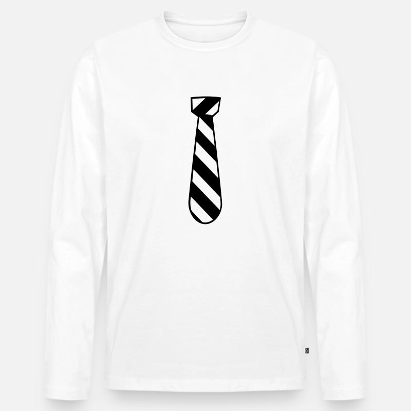 Binden - Männer Premium Bio Langarmshirt - Weiß