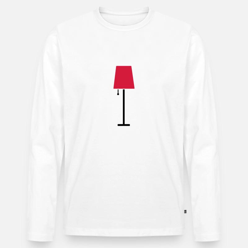 Lampe - Männer Premium Bio Langarmshirt - Weiß