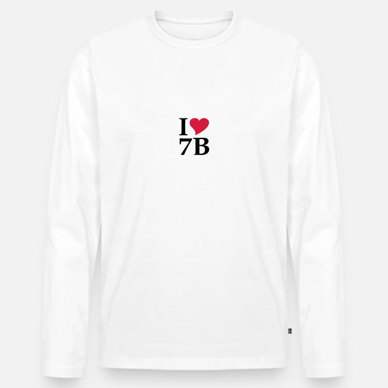 I love 7B/ Siebenbürgen - Männer Premium Bio Langarmshirt - Weiß