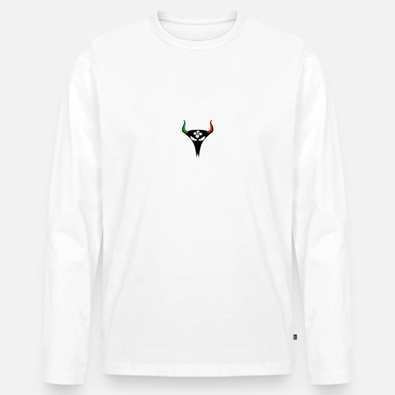 Baskische Stier - Männer Premium Bio Langarmshirt - Weiß