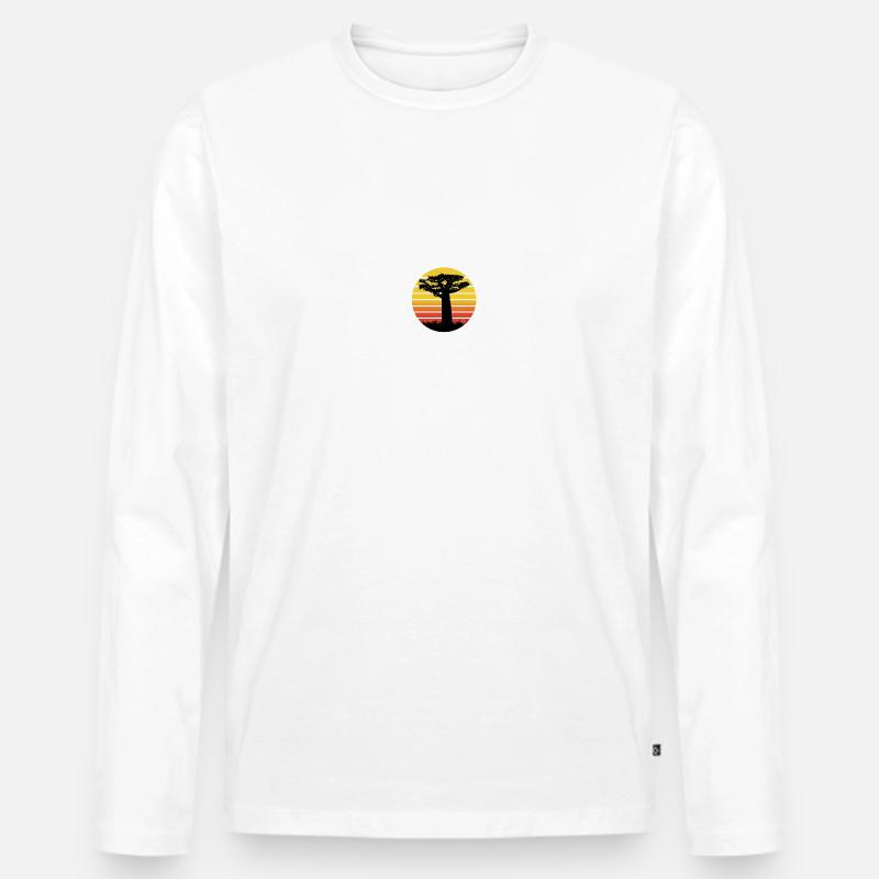 Baobab Tree - Männer Premium Bio Langarmshirt - Weiß
