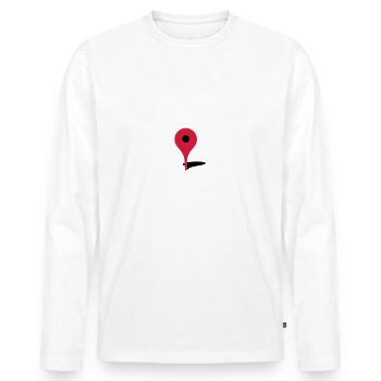Geek - Männer Premium Bio Langarmshirt - Weiß - Vorne - Nico (187cm)
