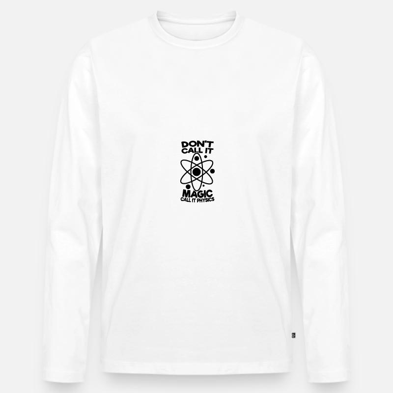 Fisica - Maglia a manica lunga ecologica premium da uomo - bianco
