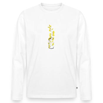 Eine Dose Blumen - Männer Premium Bio Langarmshirt - Weiß - Vorne - Nico (187cm)