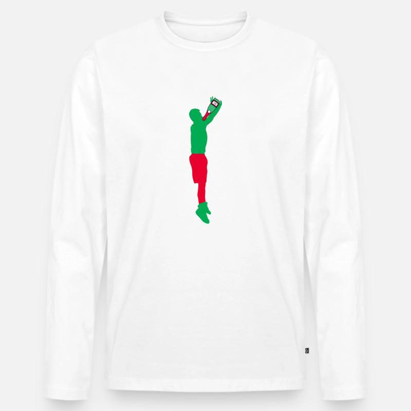 Alkohol - Männer Premium Bio Langarmshirt - Weiß