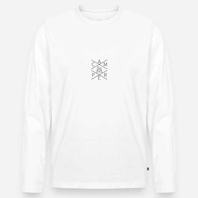 CAMPER - Männer Premium Bio Langarmshirt - Weiß