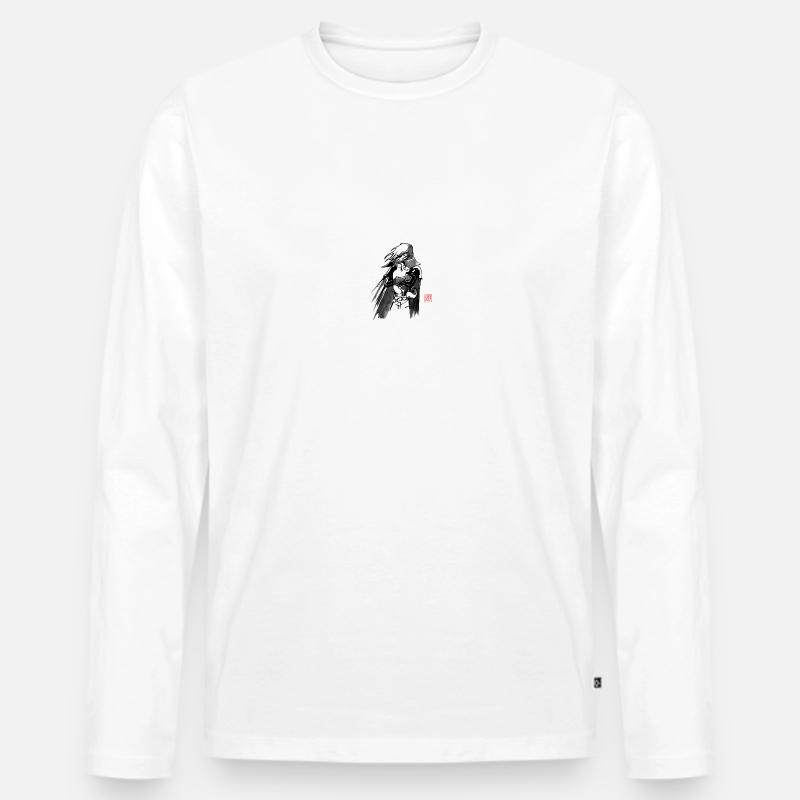 albator und simons katze - Männer Premium Bio Langarmshirt - Weiß