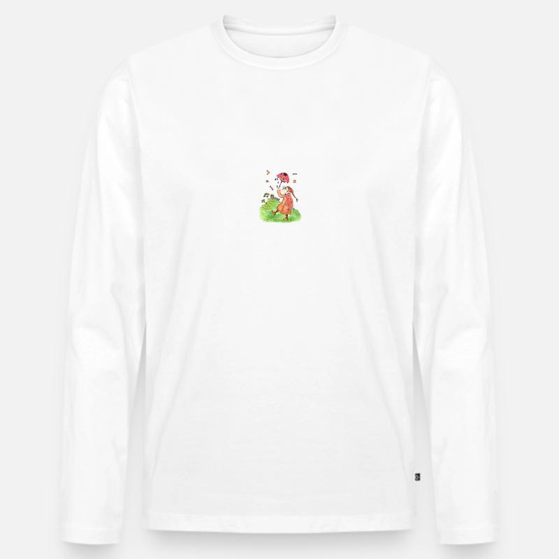 Süßigkeitenregen Masch Märchen - Männer Premium Bio Langarmshirt - Weiß