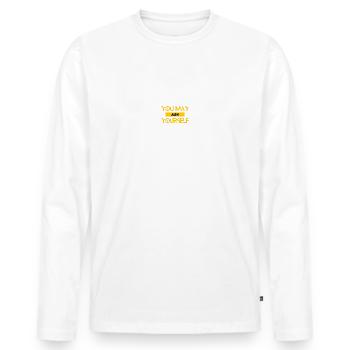 You May Ask Yourself - Men's Premium Organic Long Sleeve Shirt - white - Front - Nico (187cm)