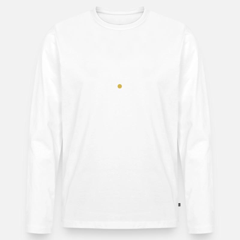 Blume - Männer Premium Bio Langarmshirt - Weiß
