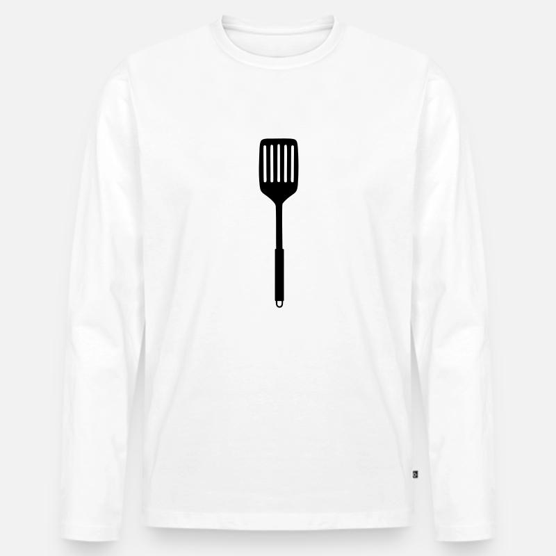 Kochen - Männer Premium Bio Langarmshirt - Weiß