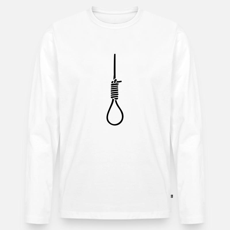 Lass Dich nicht hängen! - Männer Premium Bio Langarmshirt - Weiß