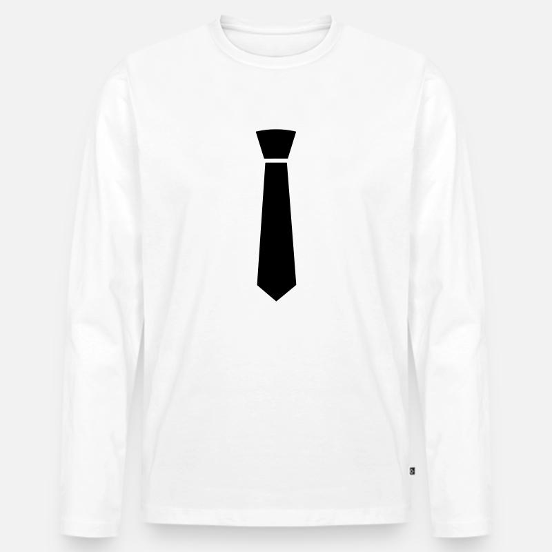 Binden - Männer Premium Bio Langarmshirt - Weiß