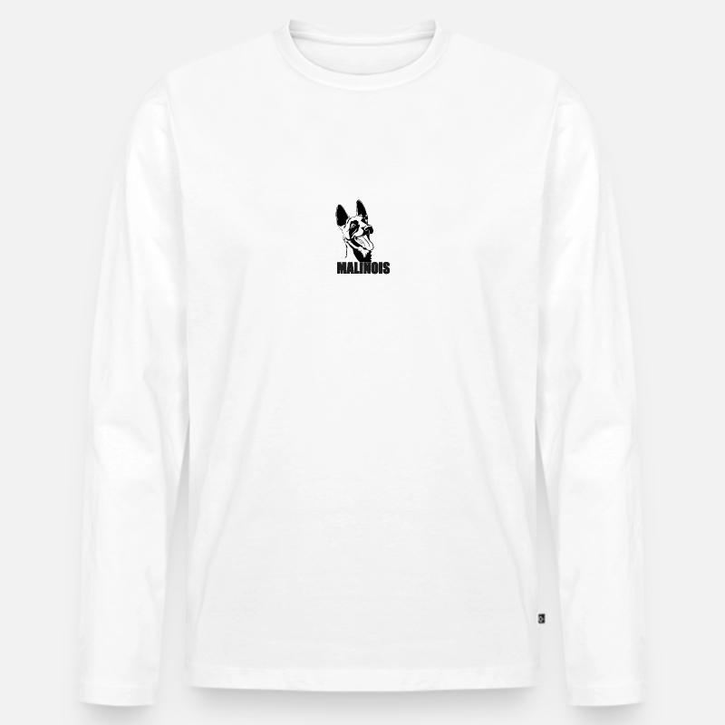 Belgischer Malinois Belgischer Malinois - Männer Premium Bio Langarmshirt - Weiß