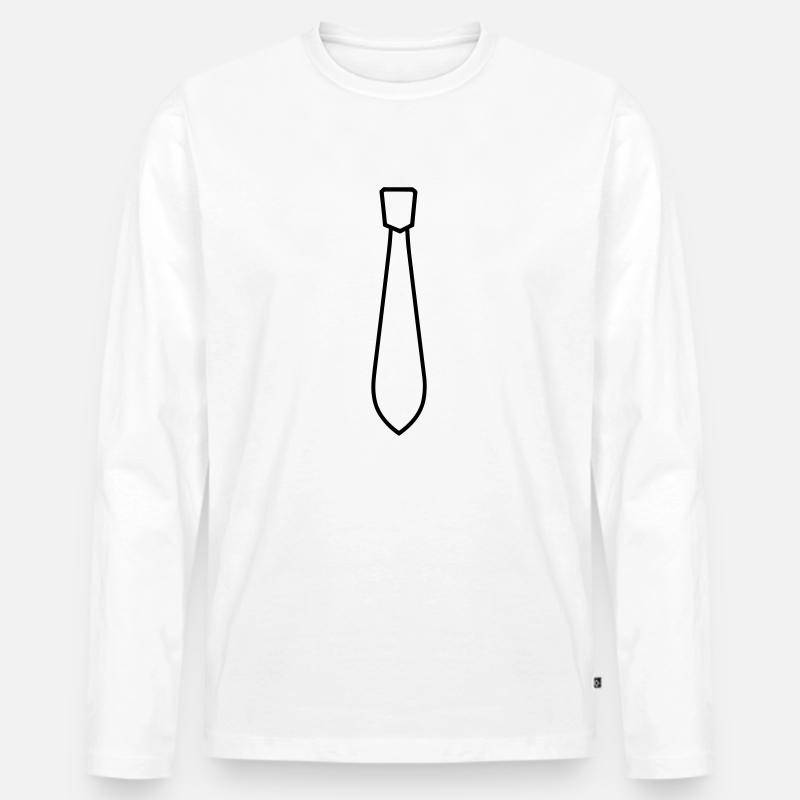 Binden - Männer Premium Bio Langarmshirt - Weiß