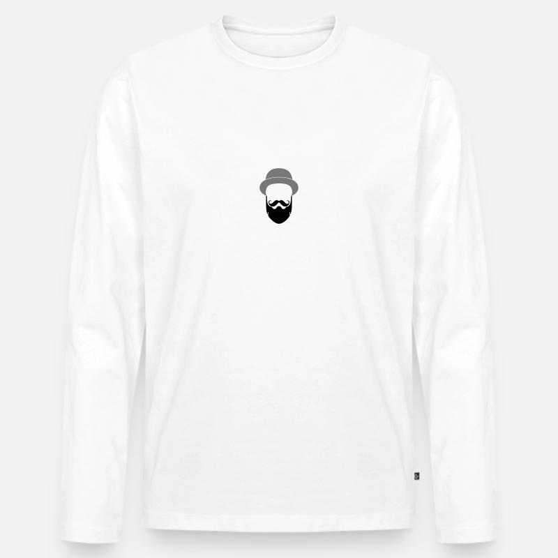 Butch Doe - Männer Premium Bio Langarmshirt - Weiß