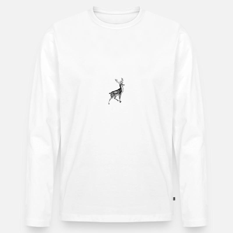 Wildtiere - Männer Premium Bio Langarmshirt - Weiß
