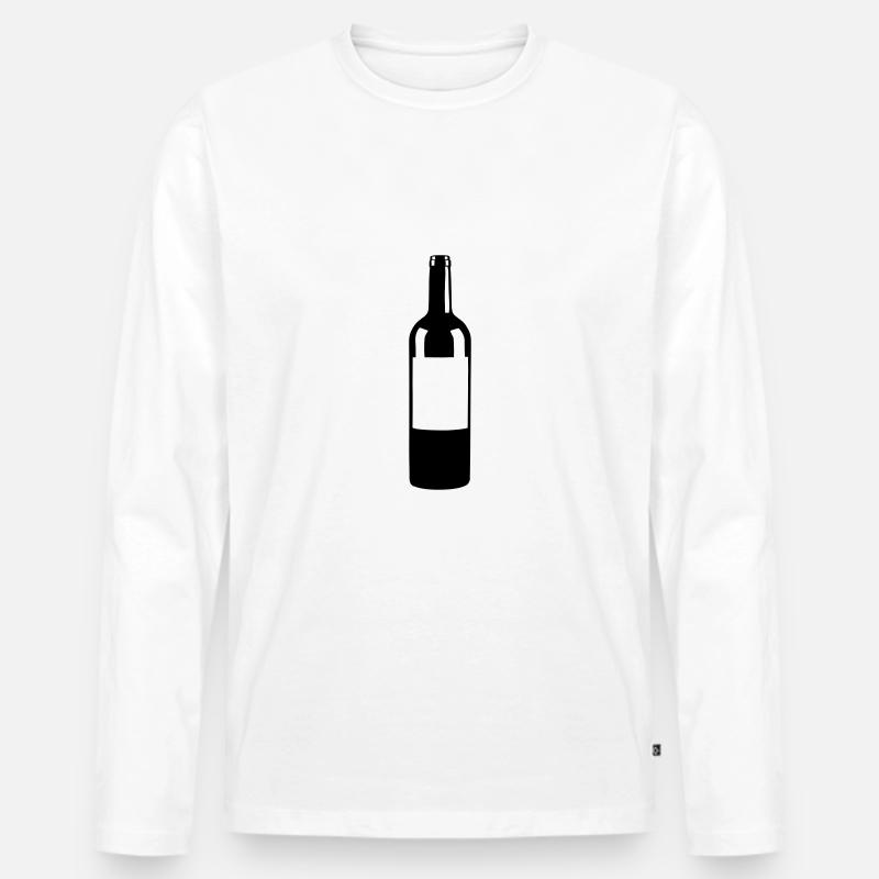 Weinfalsche - Männer Premium Bio Langarmshirt - Weiß