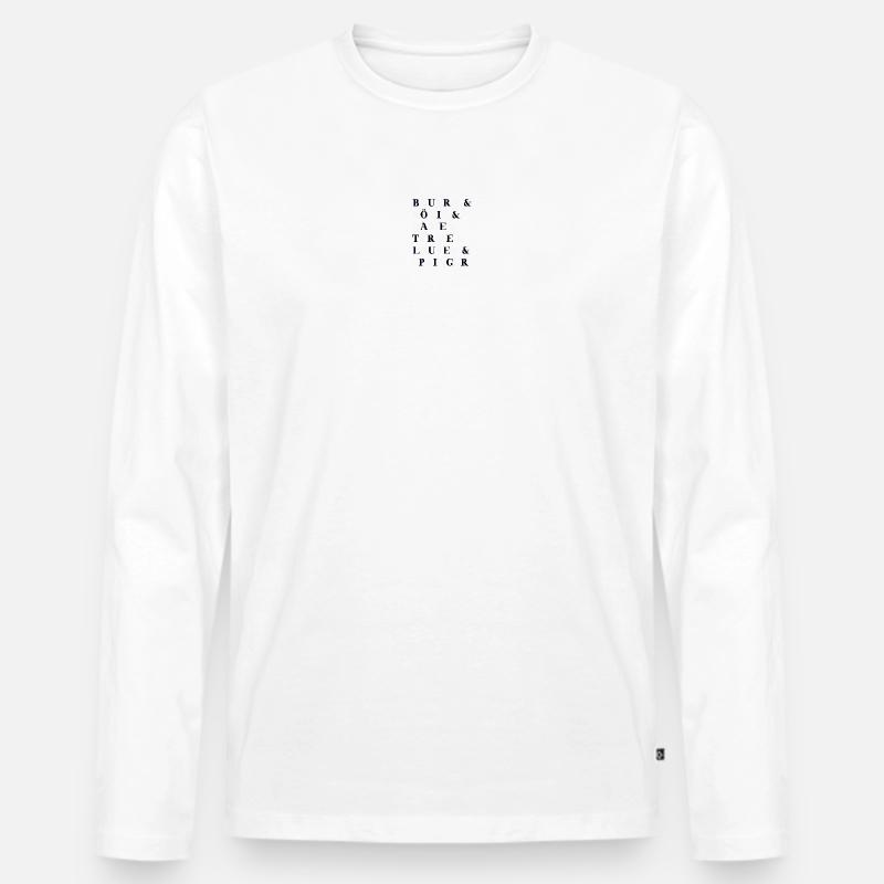 Schach Schachfiguren Geschenkidee - Männer Premium Bio Langarmshirt - Weiß