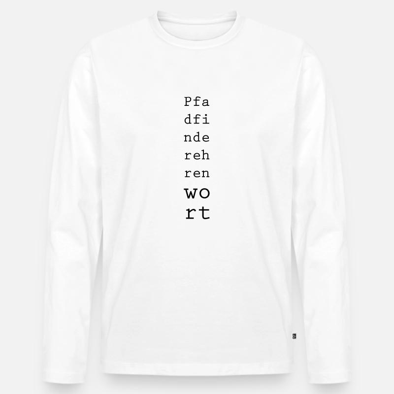 Pfadfinderehrenwort - Männer Premium Bio Langarmshirt - Weiß