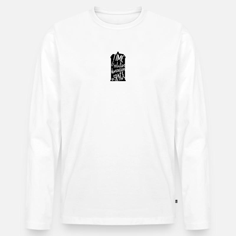 Time and Relative Dimension in Space - Männer Premium Bio Langarmshirt - Weiß