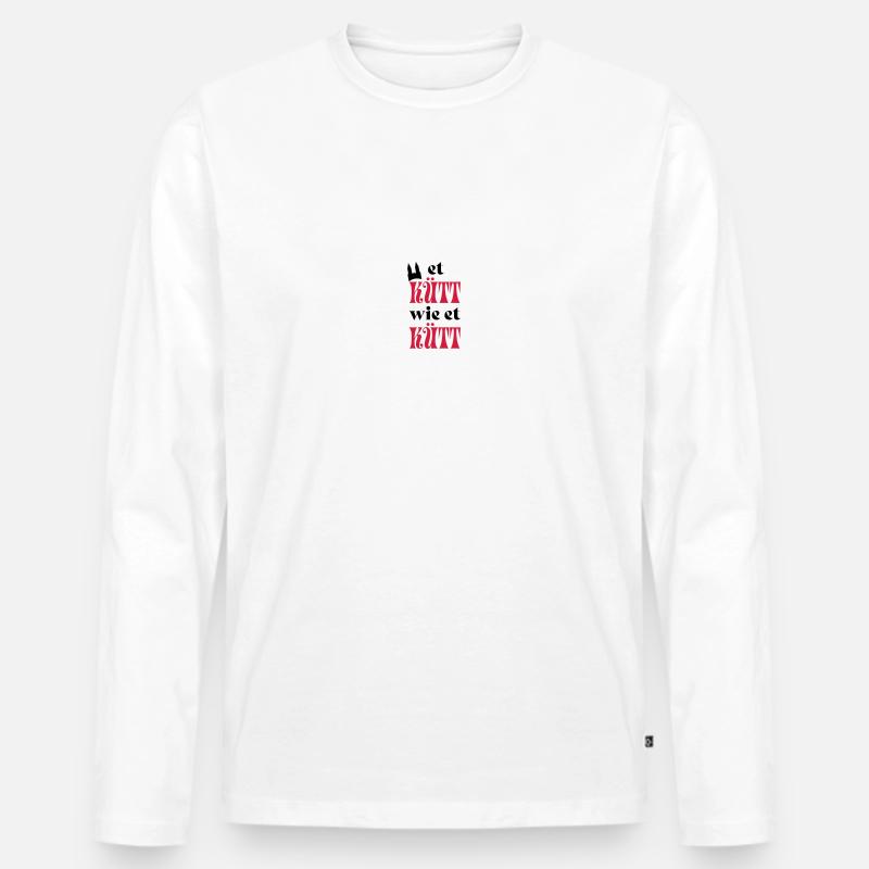 Karneval - Männer Premium Bio Langarmshirt - Weiß