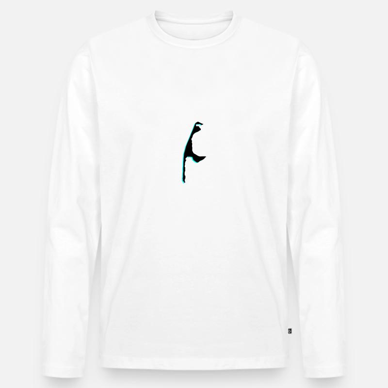 Sylt Silhouette - Männer Premium Bio Langarmshirt - Weiß