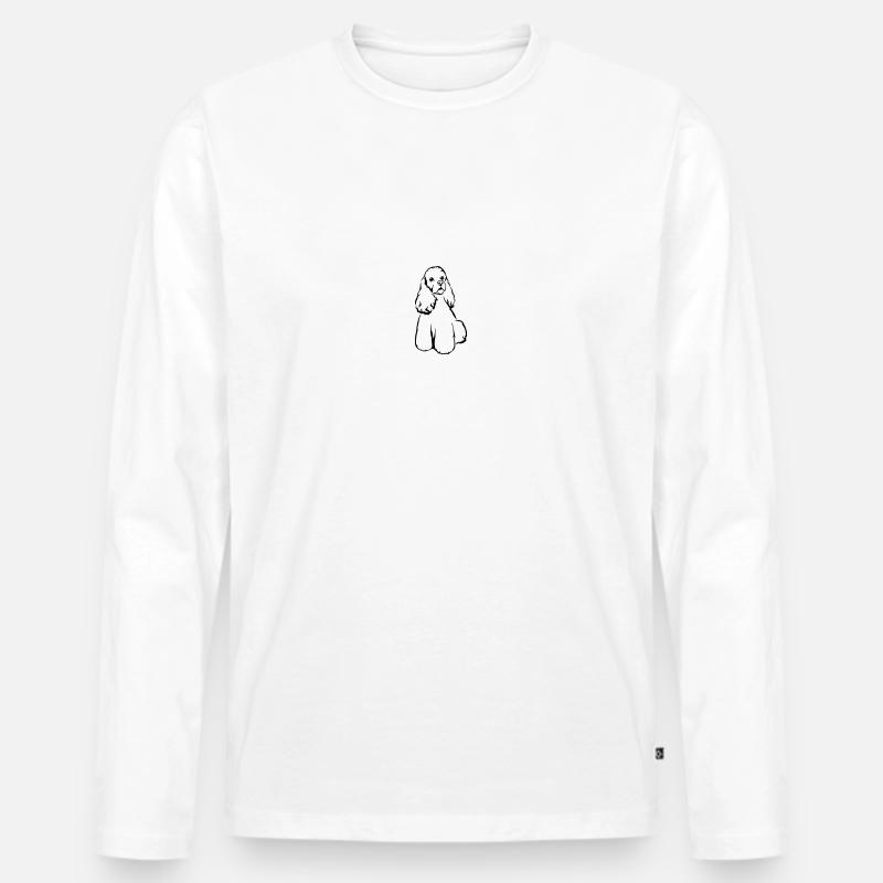 American Cocker Spaniel - Männer Premium Bio Langarmshirt - Weiß