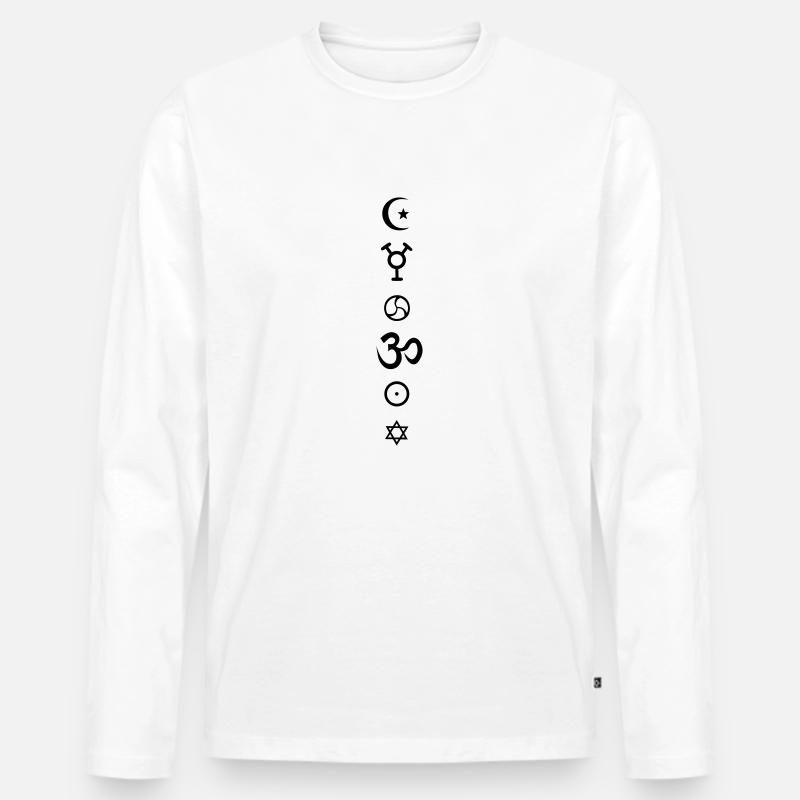Magie Element - Männer Premium Bio Langarmshirt - Weiß