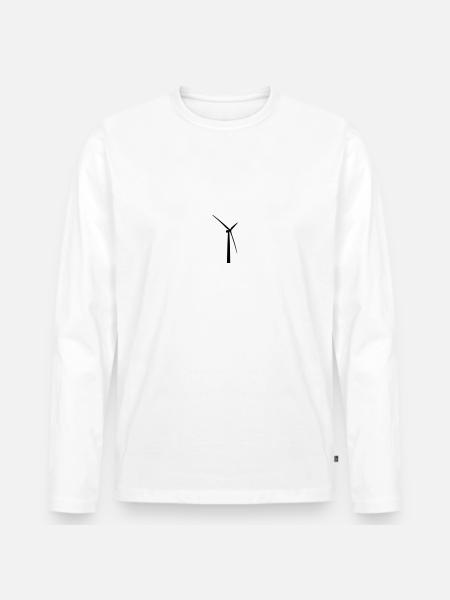 windmill - Men's Premium Organic Long Sleeve Shirt - white