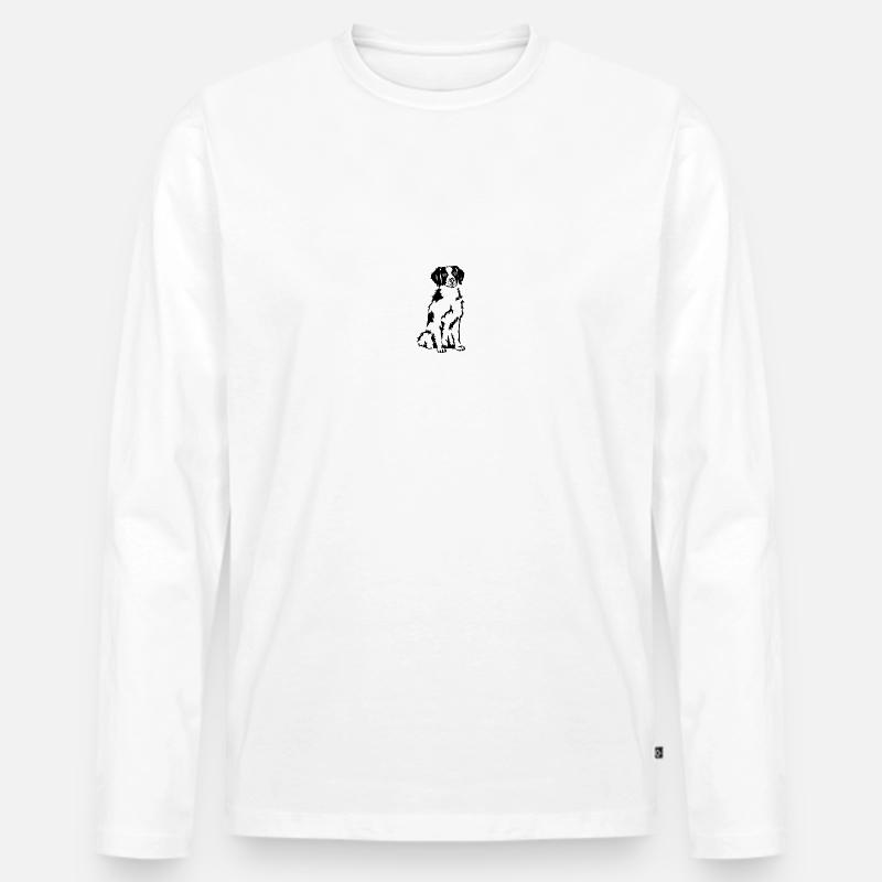 Bretone - Männer Premium Bio Langarmshirt - Weiß