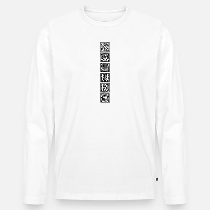 Natur | Symbol | Blumen | Muster - Männer Premium Bio Langarmshirt - Weiß