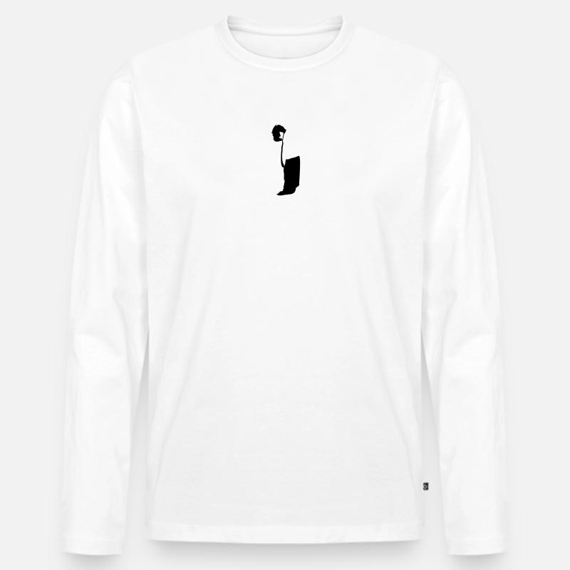 Kind - Männer Premium Bio Langarmshirt - Weiß