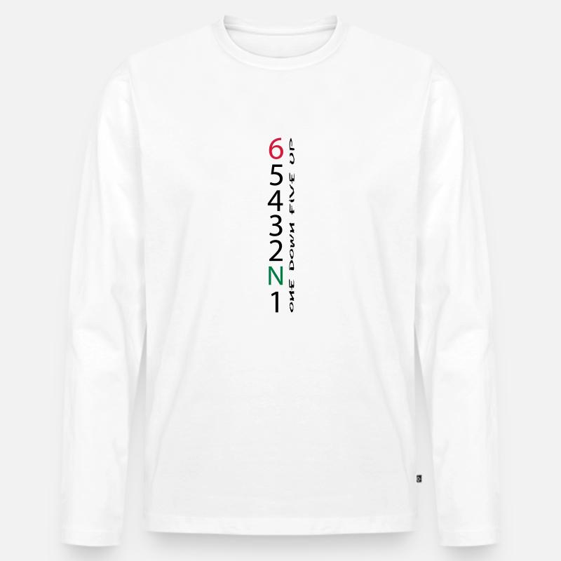 Gearbox motorcycle - Männer Premium Bio Langarmshirt - Weiß