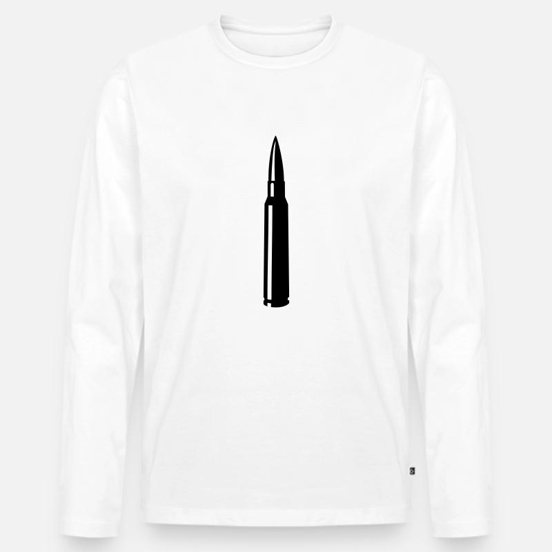 patrone - Männer Premium Bio Langarmshirt - Weiß