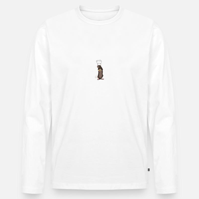 Chef Ratte. - Männer Premium Bio Langarmshirt - Weiß