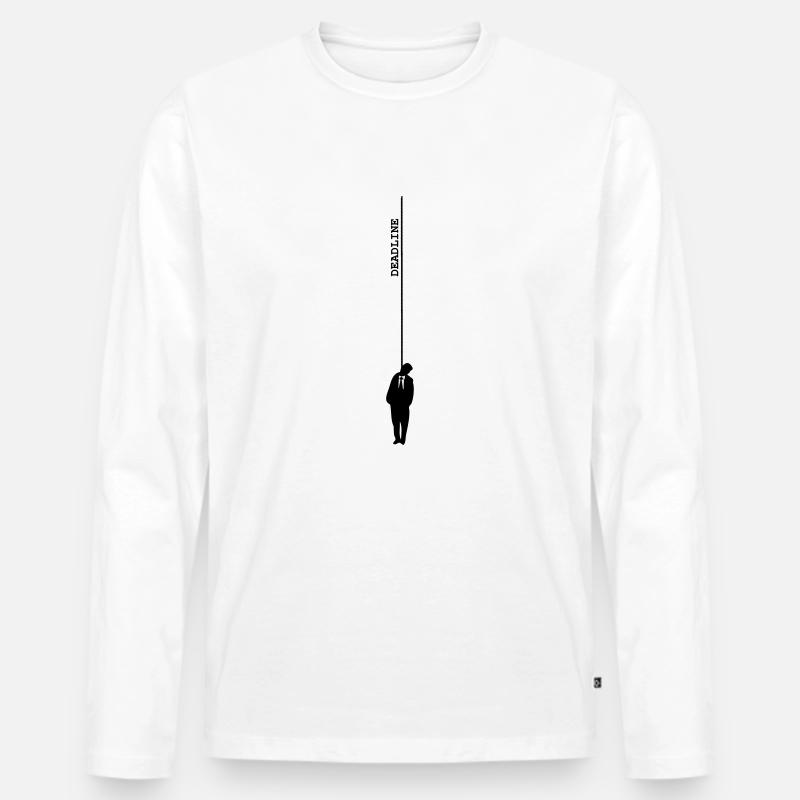 Deadline - Männer Premium Bio Langarmshirt - Weiß
