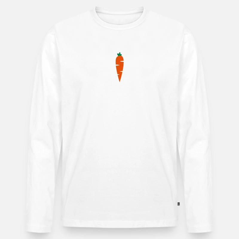 carrot - Männer Premium Bio Langarmshirt - Weiß