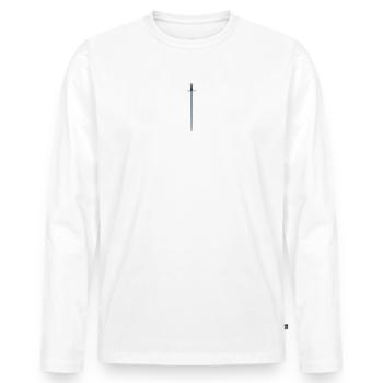 Schwert - Männer Premium Bio Langarmshirt - Weiß - Vorne - Nico (187cm)