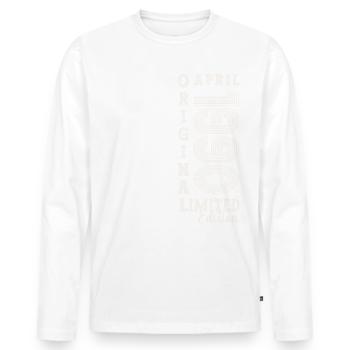 33rd birthday man April Born 1990 Original - Men's Premium Organic Long Sleeve Shirt - white - Front - Nico (187cm)