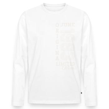 40th Birthday Man June Year 1983 Original - Men's Premium Organic Long Sleeve Shirt - white - Front - Nico (187cm)