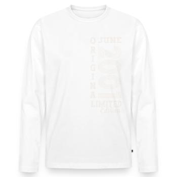22nd Birthday Man June Vintage 2001 Original - Men's Premium Organic Long Sleeve Shirt - white - Front - Nico (187cm)