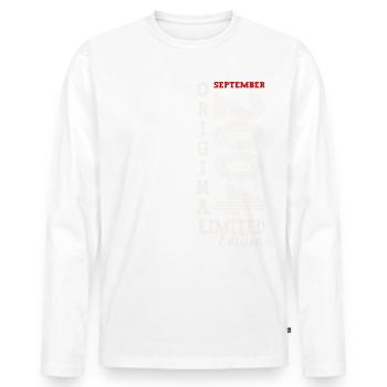 20ème Anniversaire Légende Septembre 2004 Volume 04 - T-shirt manches longues Premium bio Homme - blanc - Devant - Nico (187cm)