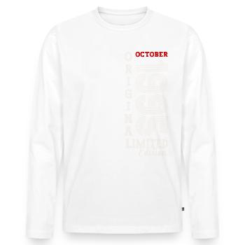30e anniversaire Légende Octobre 1995 Volume 95 - T-shirt manches longues Premium bio Homme - blanc - Devant - Nico (187cm)