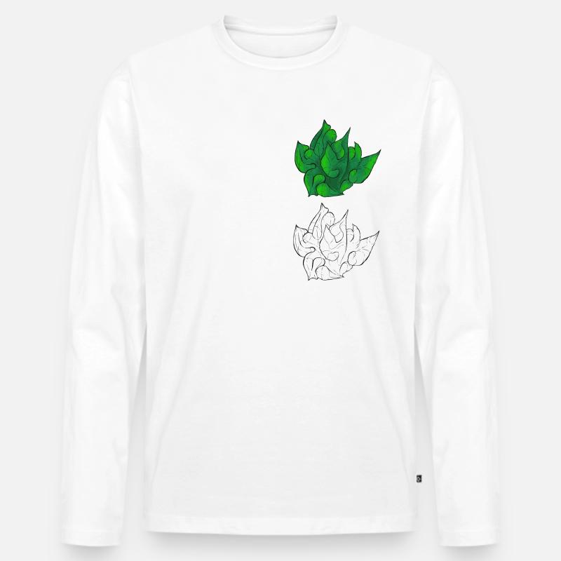 Gem_4 - Männer Premium Bio Langarmshirt - Weiß