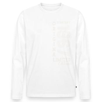 February born 1967 56th birthday gift man - Men's Premium Organic Long Sleeve Shirt - white - Front - Nico (187cm)