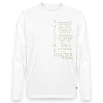 Cadeau original vintage 1964 58ème anniversaire - T-shirt manches longues Premium bio Homme - blanc - Devant - Nico (187cm)
